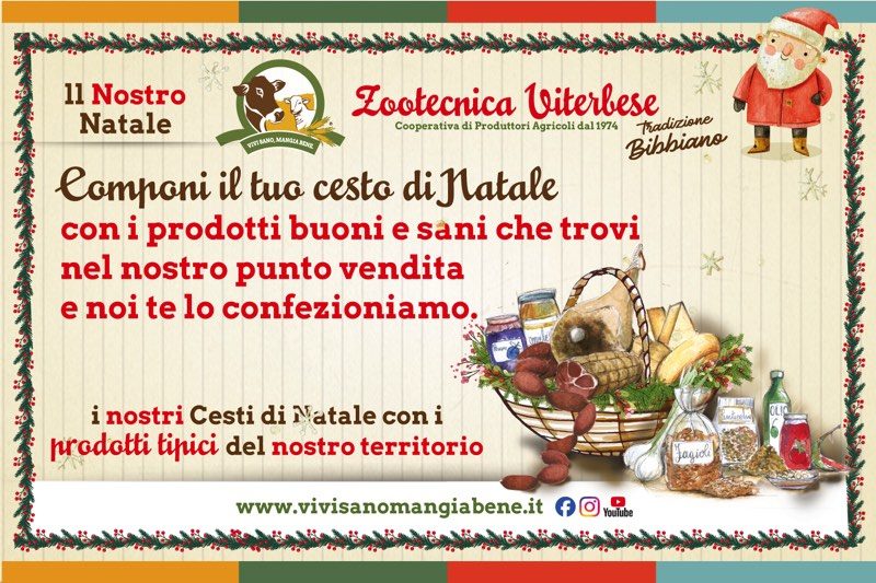 Cesti natalizi della Zootecnica Viterbese: il regalo utile, locale e di qualità