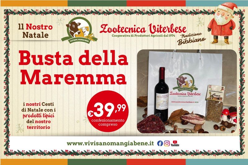 Cesti natalizi della Zootecnica Viterbese: il regalo utile, locale e di qualità