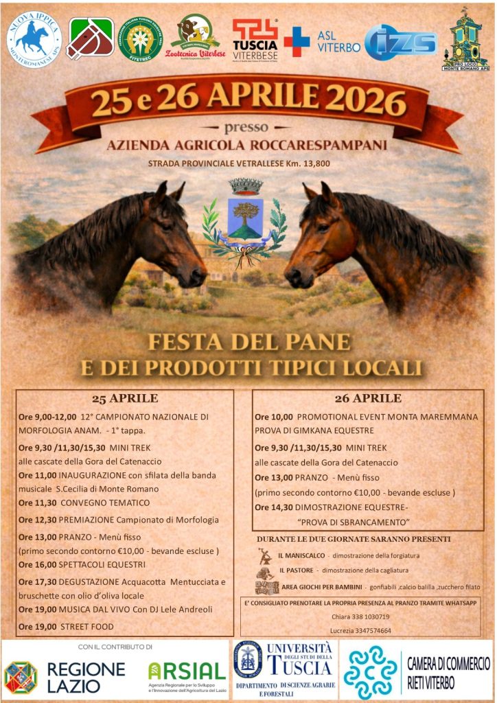 Pane, territorio e tradizione: la zootecnica viterbese protagonista alla Festa dei prodotti tipici locali