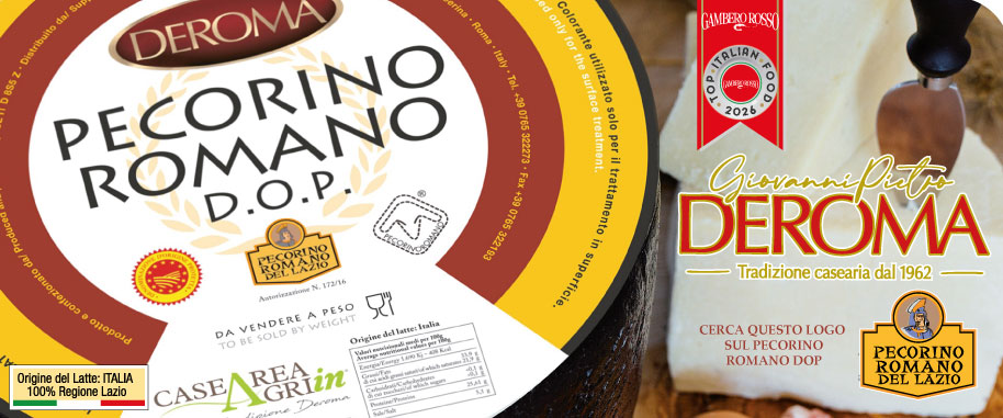 PECORINO ROMANO DOP DEROMA - Pecorino Romano del Lazio - Casearea AgriIn - IoLatte
